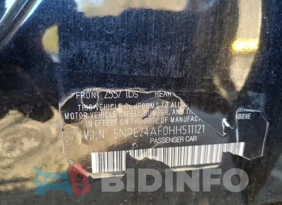 5NPE24AF0HH511121 Photo# 13