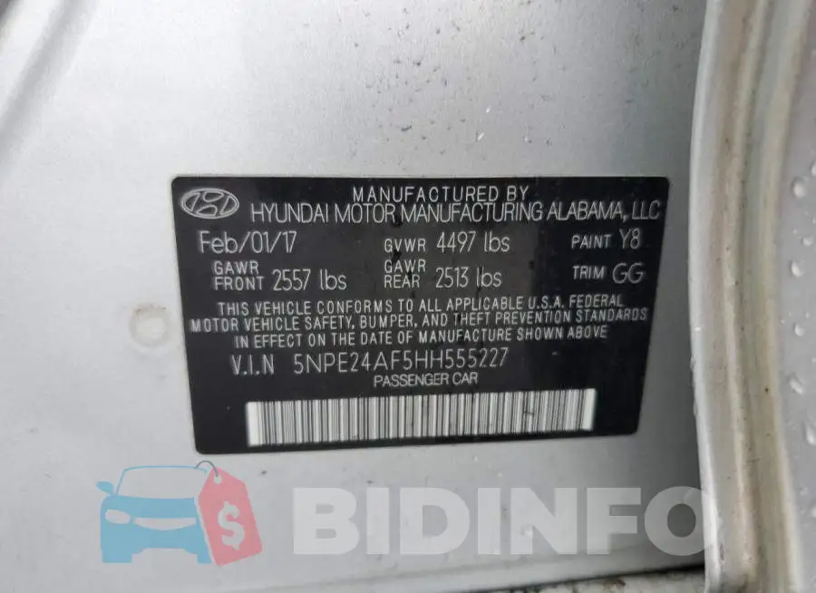 5NPE24AF5HH555227 Photo# 10