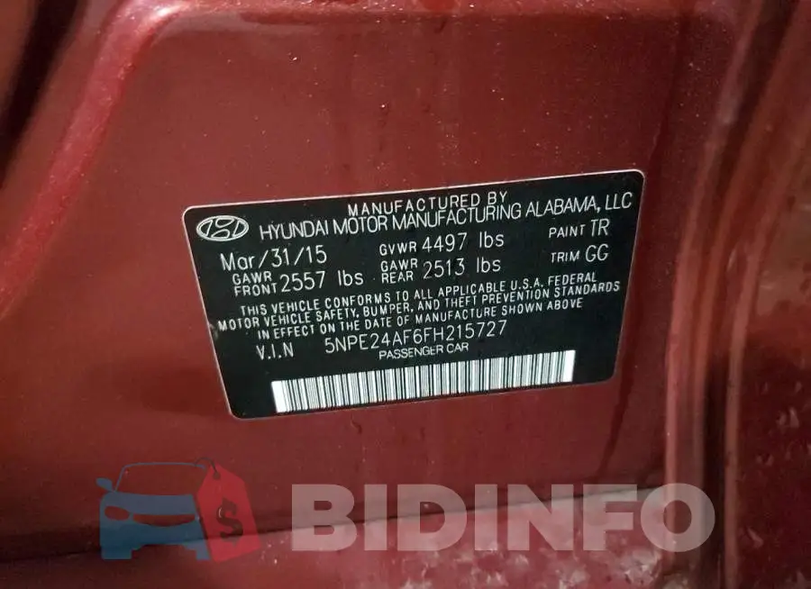 5NPE24AF6FH215727 Photo# 12