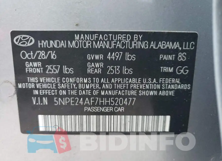 5NPE24AF7HH520477 Photo# 12