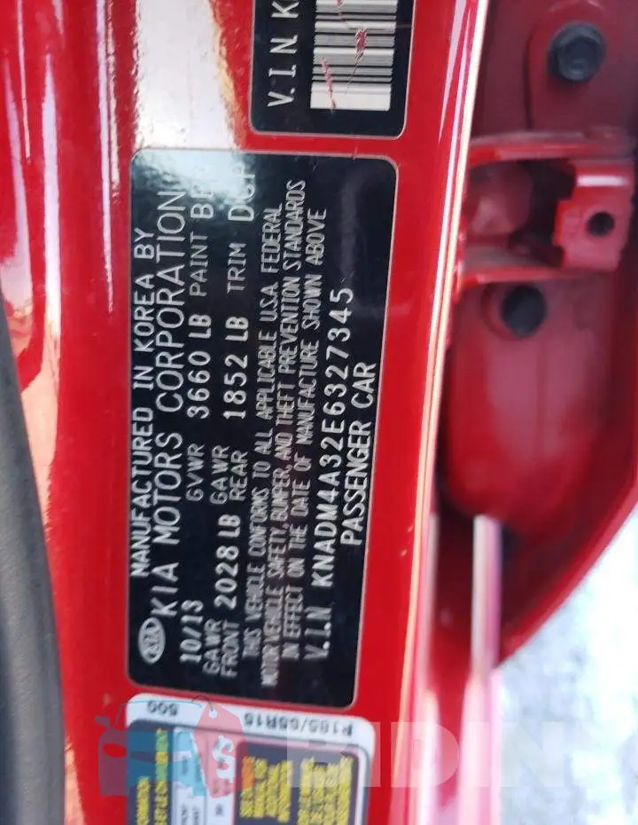 KNADM4A32E6327345 Photo# 12