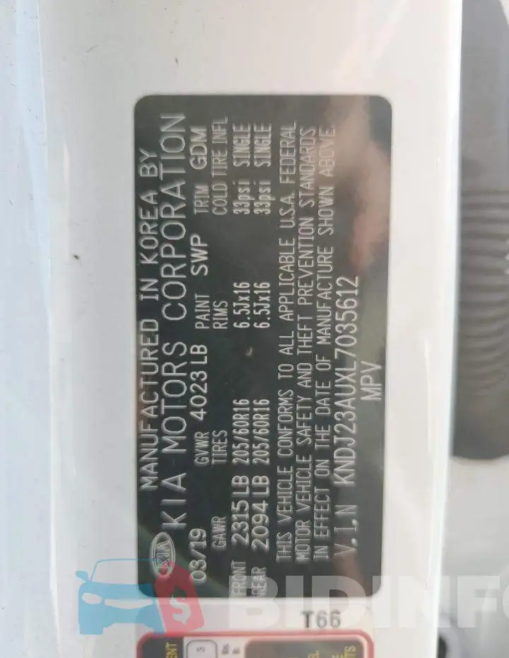 KNDJ23AUXL7035612 Photo# 13