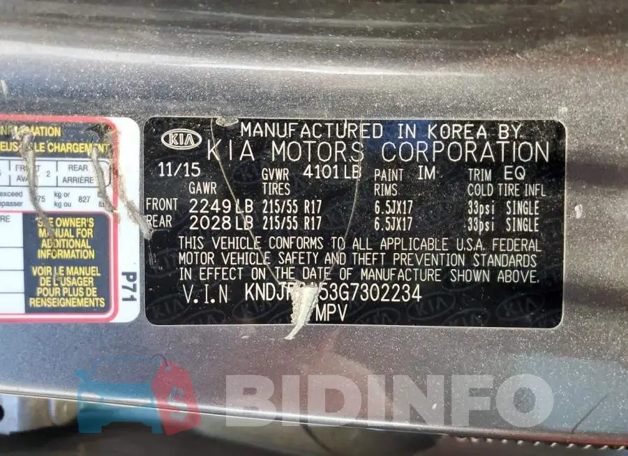 KNDJP3A53G7302234 Photo# 13