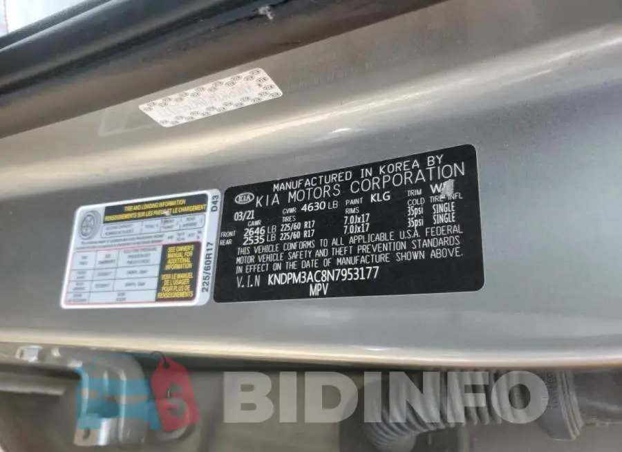 KNDPM3AC8N7953177 Photo# 13