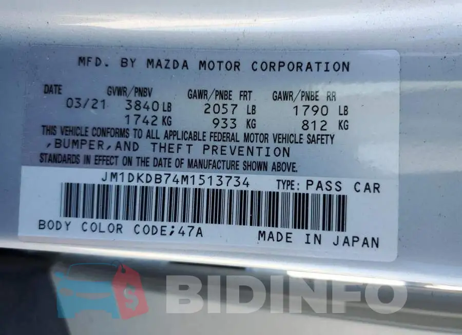 JM1DKDB74M1513734 Photo# 13