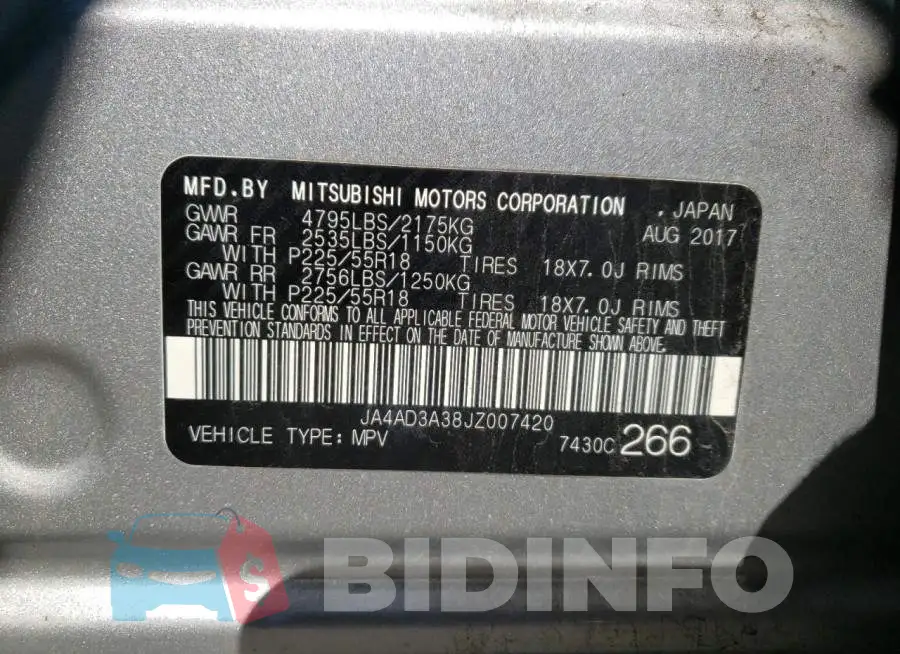 JA4AD3A38JZ007420 Photo# 10