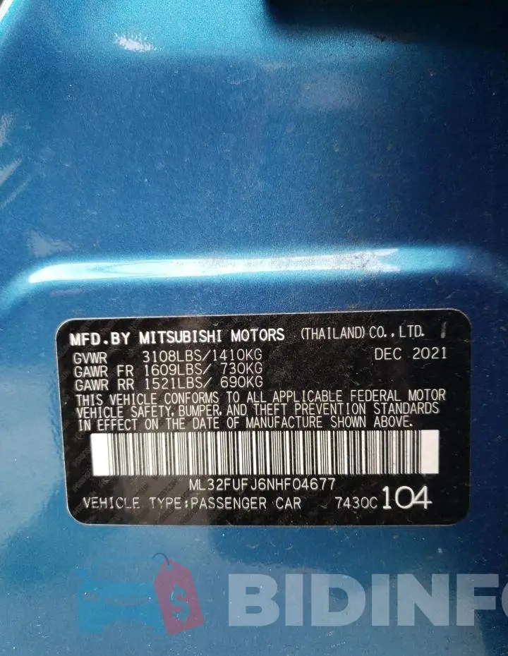 ML32FUFJ6NHF04677 Photo# 12