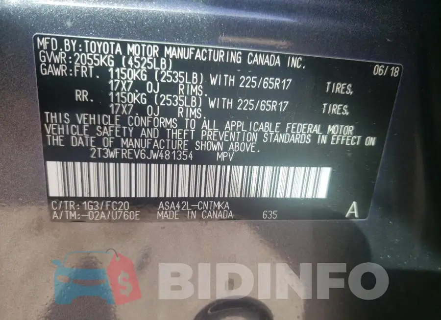 2T3WFREV6JW481354 Photo# 14