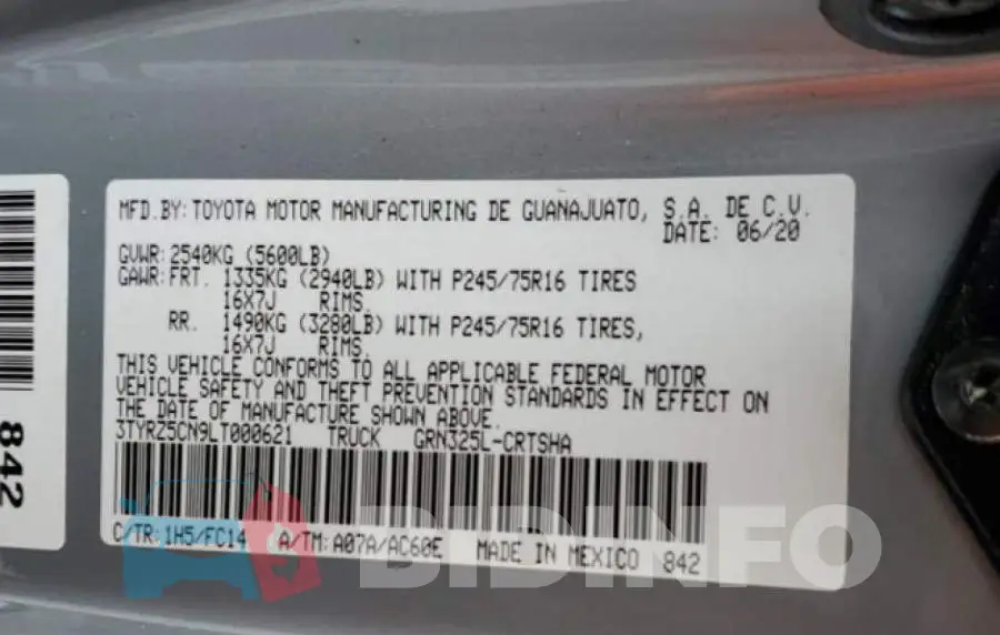 3TYRZ5CN9LT000621 Photo# 14