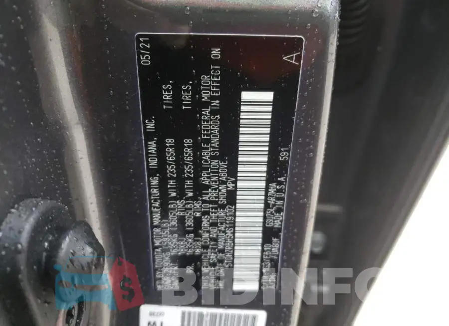 5TDHZRBH5MS119102 Photo# 12