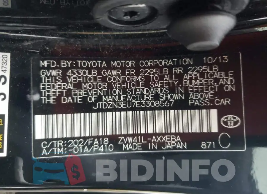 JTDZN3EU7E3308567 Photo# 12