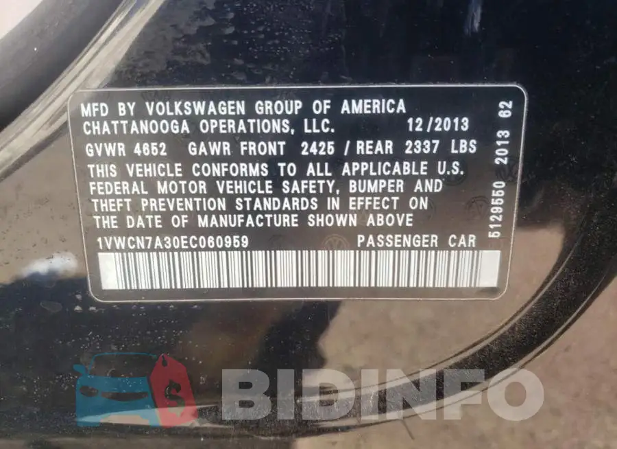 1VWCN7A30EC060959 Photo# 13