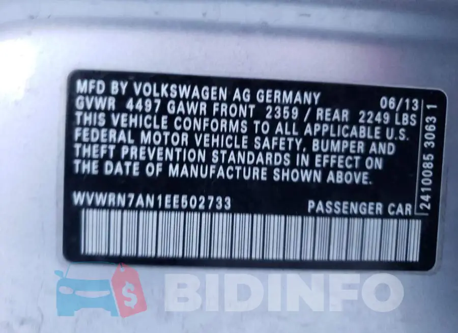 WVWRN7AN1EE502733 Photo# 12