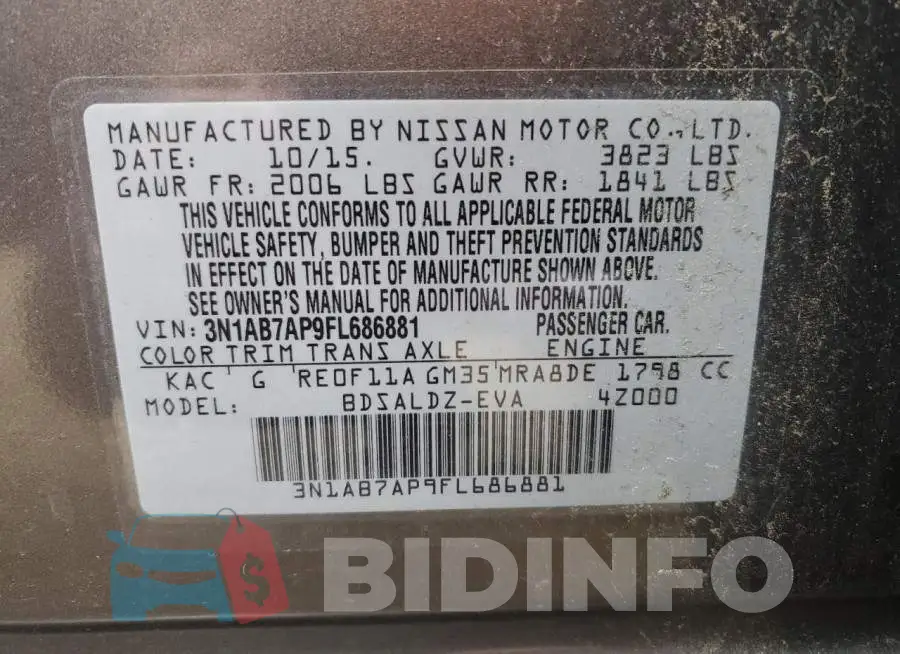 3N1AB7AP9FL686881 Photo# 12