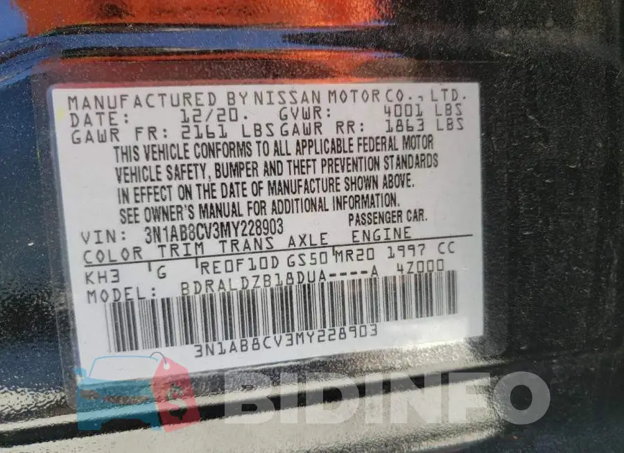 3N1AB8CV3MY228903 Photo# 12