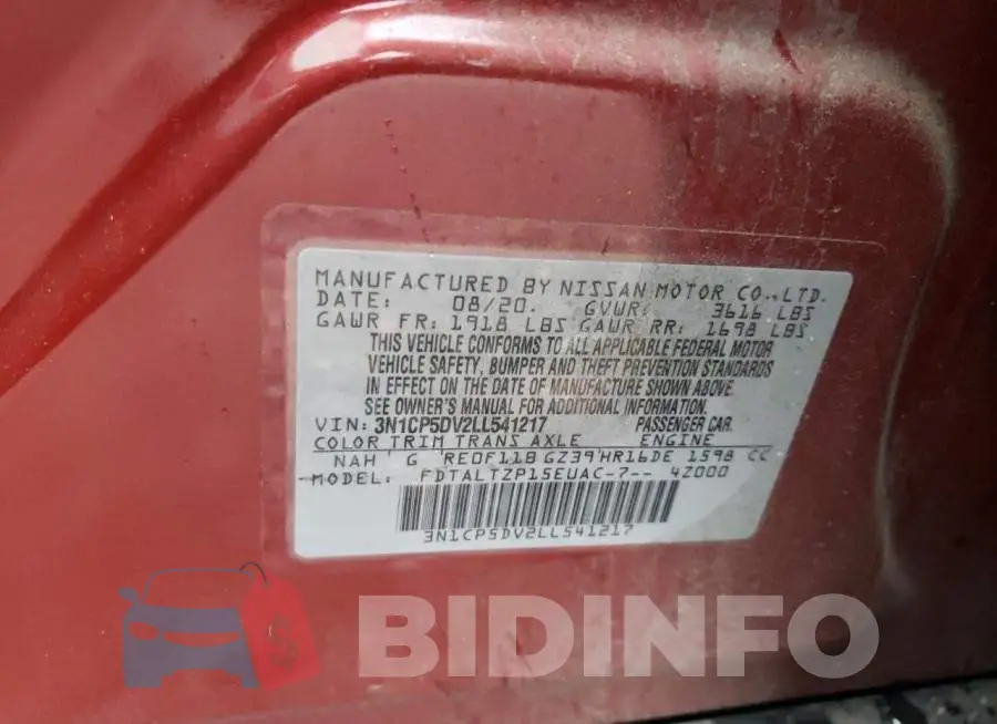 3N1CP5DV2LL541217 Photo# 13