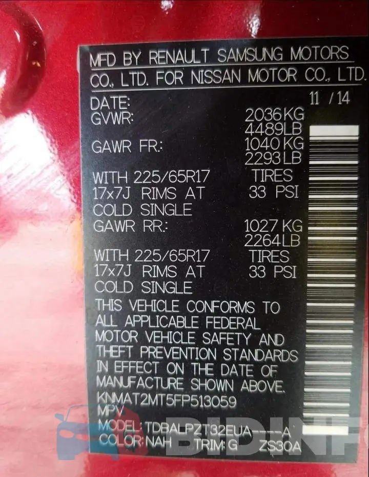 KNMAT2MT5FP513059 Photo# 10