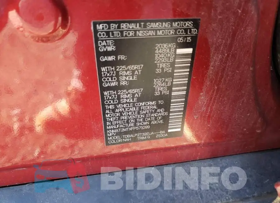 KNMAT2MTXFP571099 Photo# 14