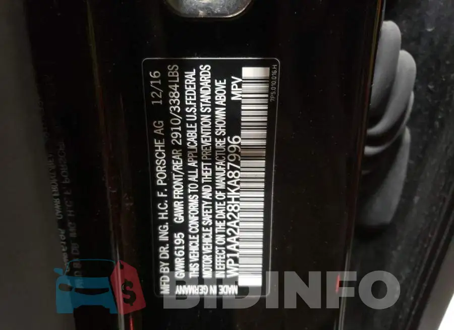 WP1AA2A28HKA87996 Photo# 13