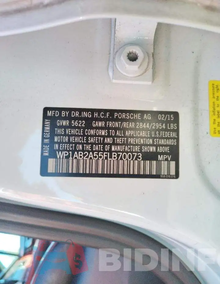WP1AB2A55FLB70073 Photo# 12