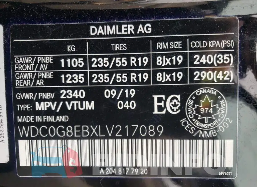 WDC0G8EBXLV217089 Photo# 13
