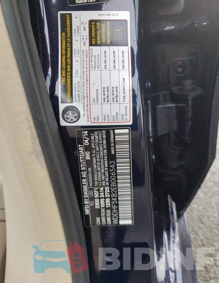 WDDHF5KB2EB006543 Photo# 12