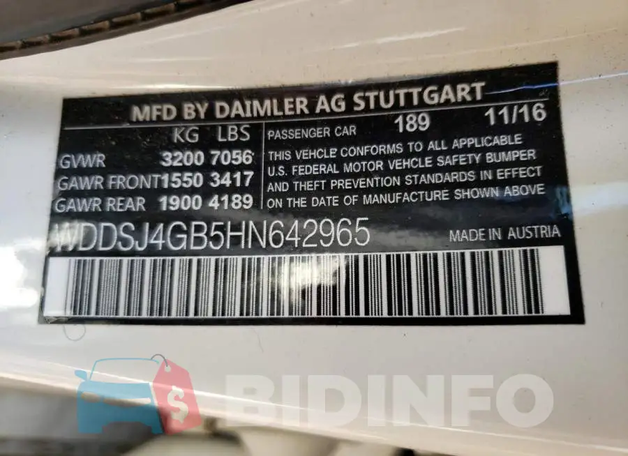 WDDSJ4GB5HN642965 Photo# 13