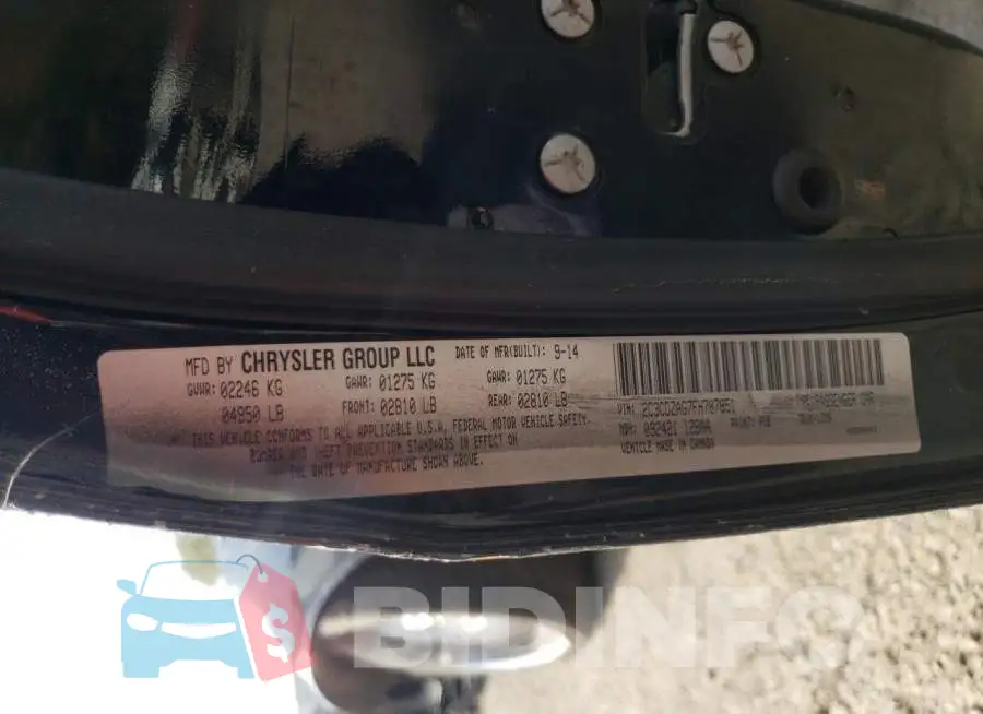 2C3CDZAG7FH707851 Photo# 10