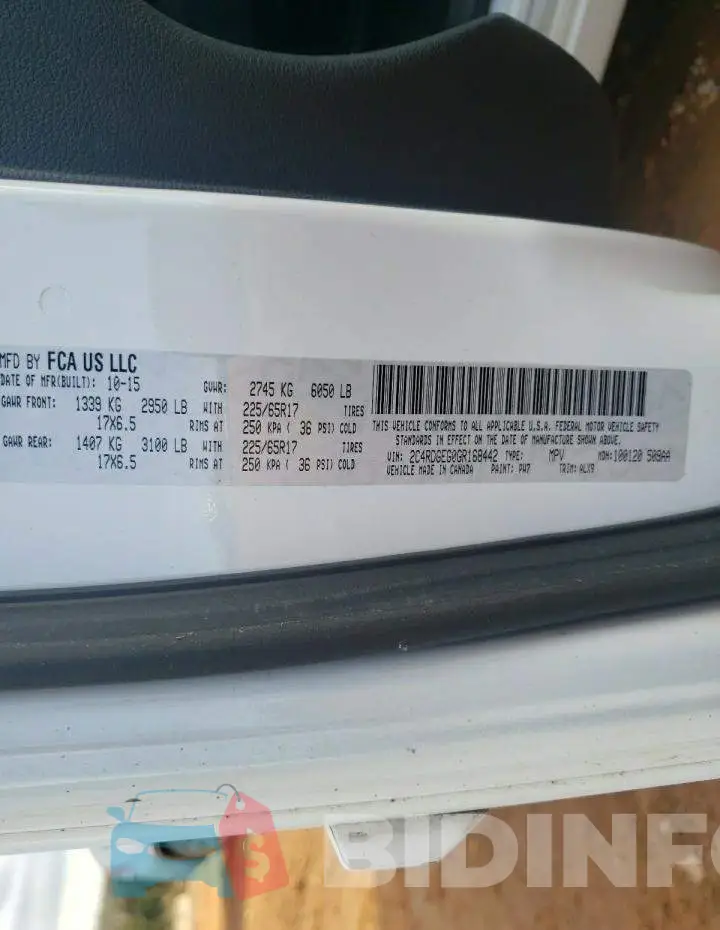 2C4RDGEG0GR168442 Photo# 10