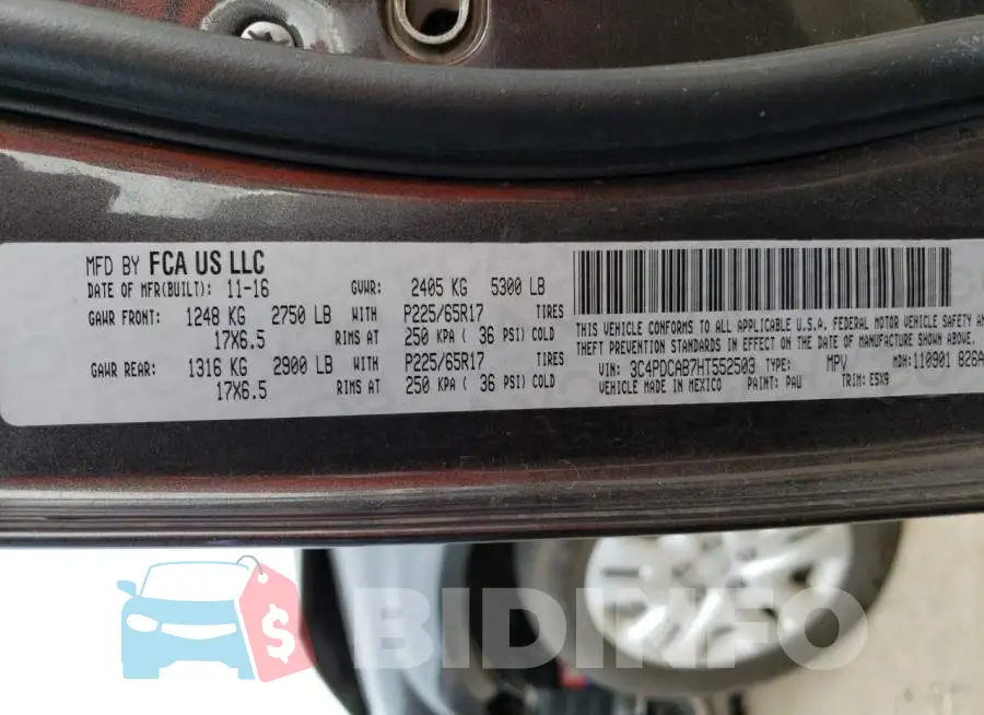 3C4PDCAB7HT552503 Photo# 13