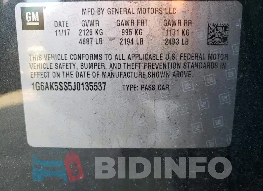1G6AK5SS5J0135537 Photo# 12