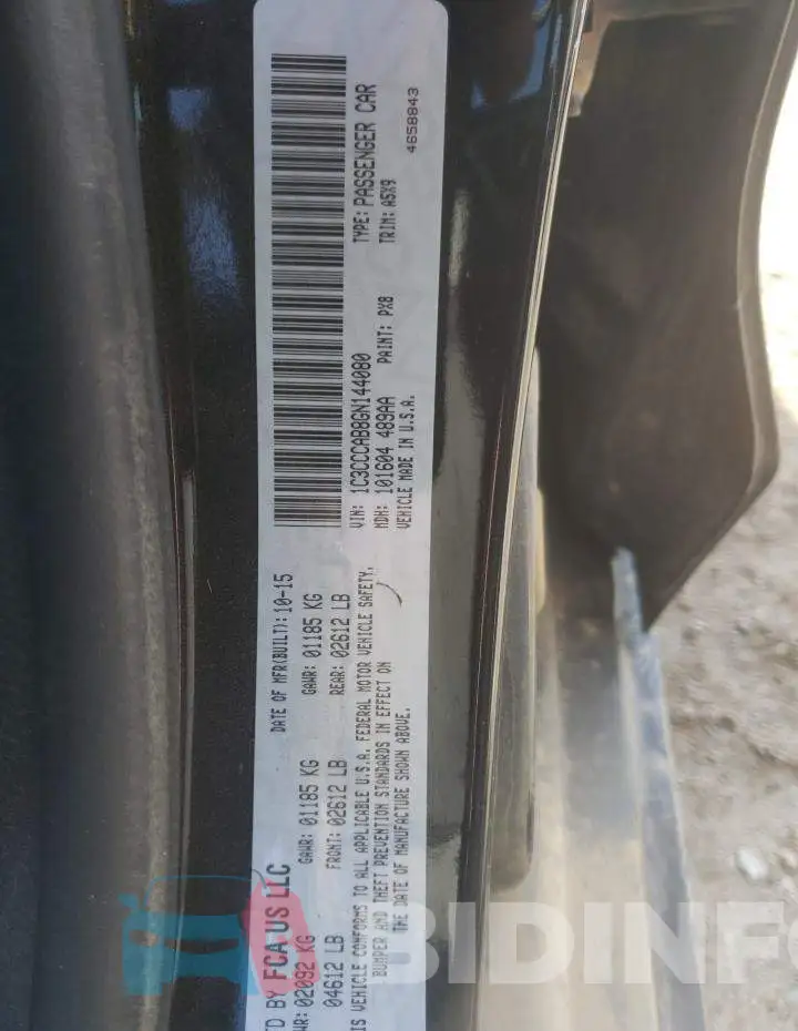 1C3CCCAB8GN144080 Photo# 13