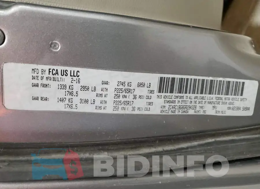 2C4RC1BG8GR294326 Photo# 13