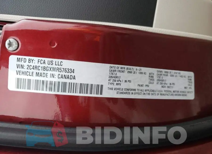 2C4RC1BGXMR576334 Photo# 14