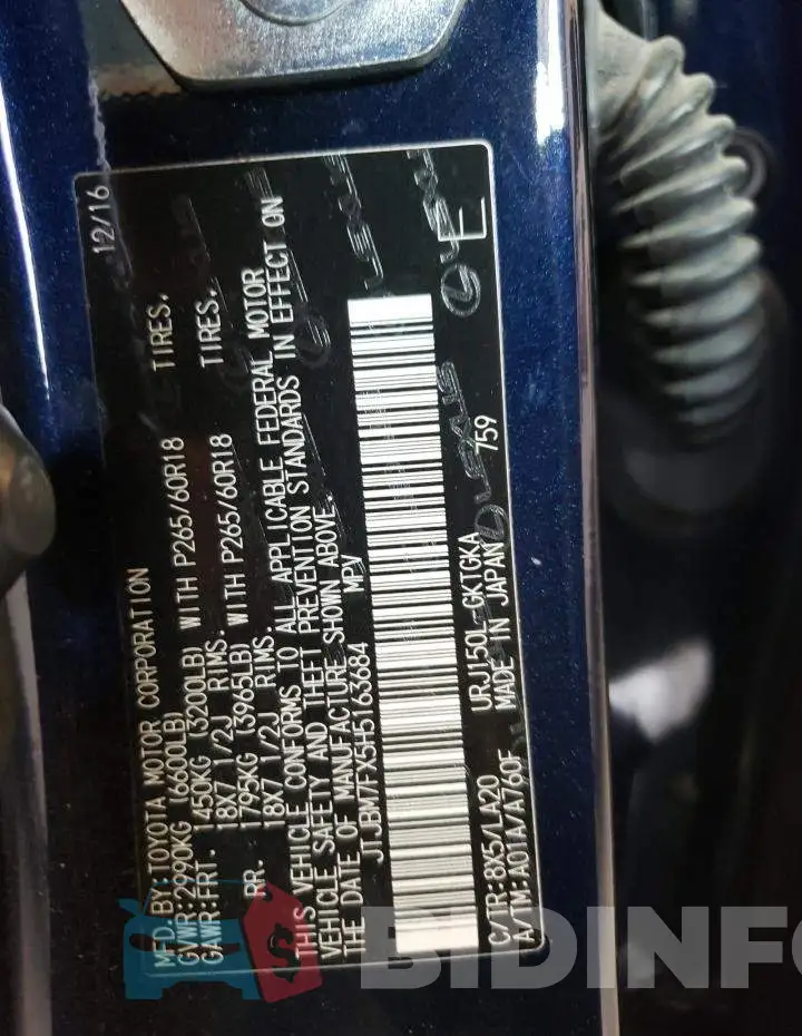 JTJBM7FX5H5163684 Photo# 10