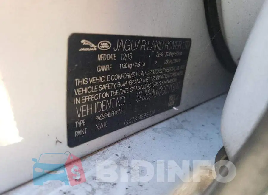 SAJBE4BV2GCY13747 Photo# 10
