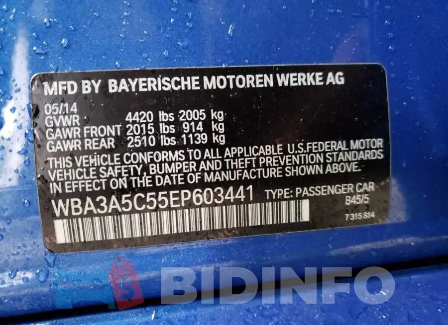 WBA3A5C55EP603441 Photo# 12
