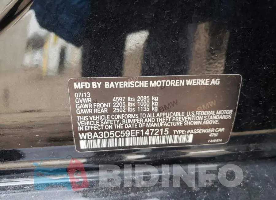 WBA3D5C59EF147215 Photo# 12