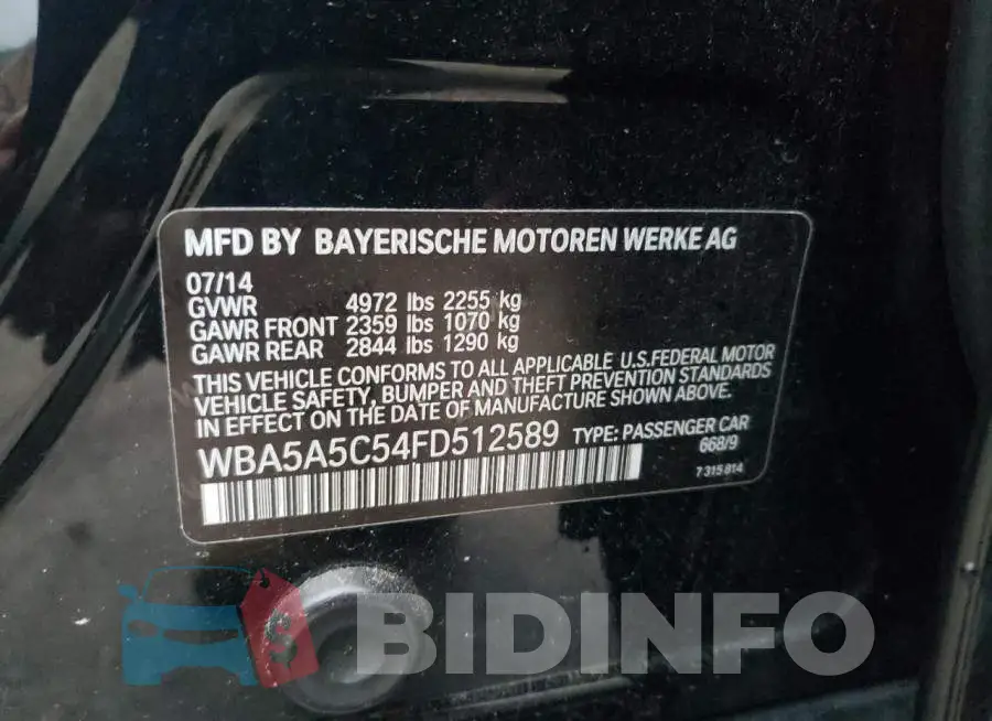 WBA5A5C54FD512589 Photo# 12