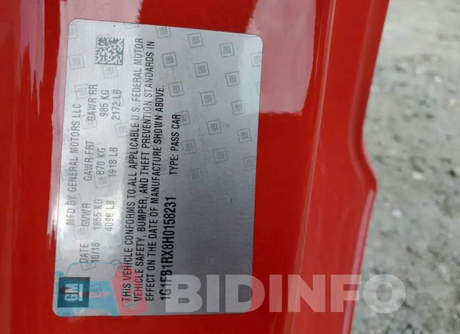 1G1FB1RX8H0158231 Photo# 12
