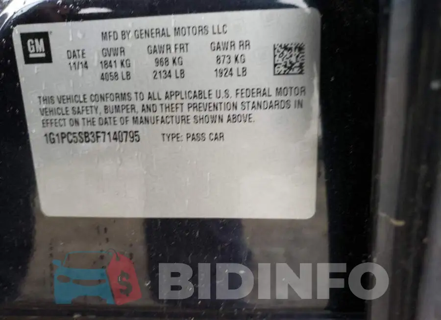 1G1PC5SB3F7140795 Photo# 12