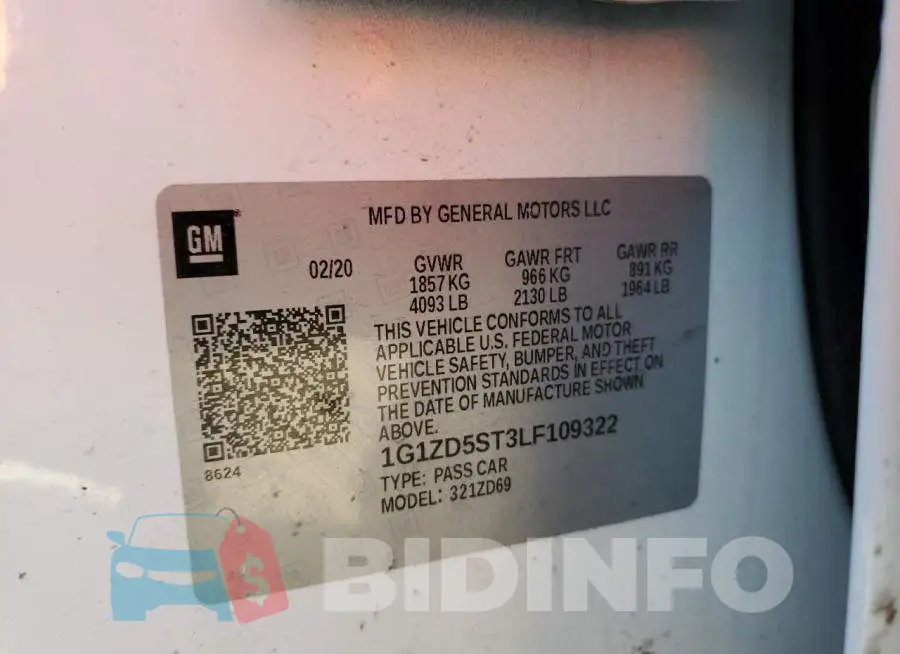 1G1ZD5ST3LF109322 Photo# 13