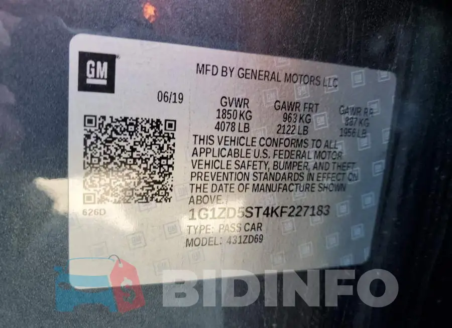 1G1ZD5ST4KF227183 Photo# 12