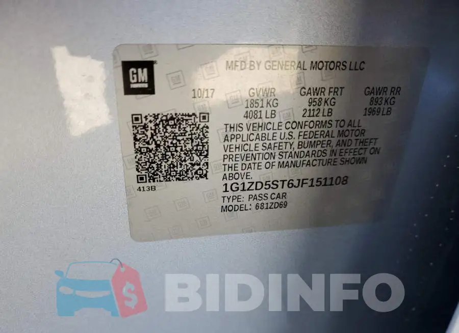 1G1ZD5ST6JF151108 Photo# 10