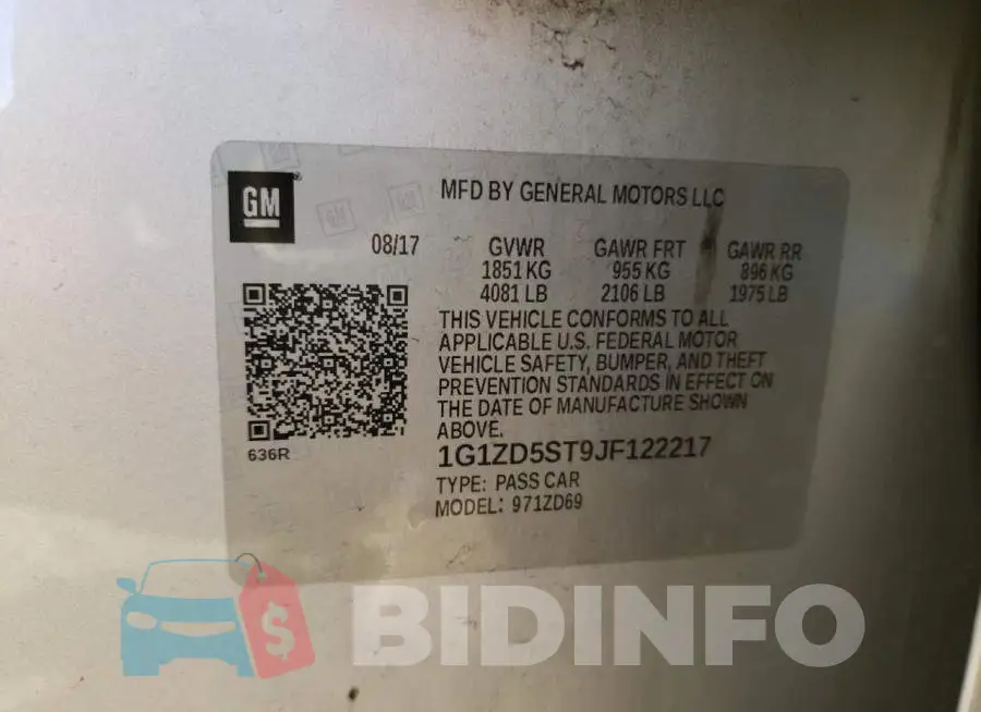1G1ZD5ST9JF122217 Photo# 12