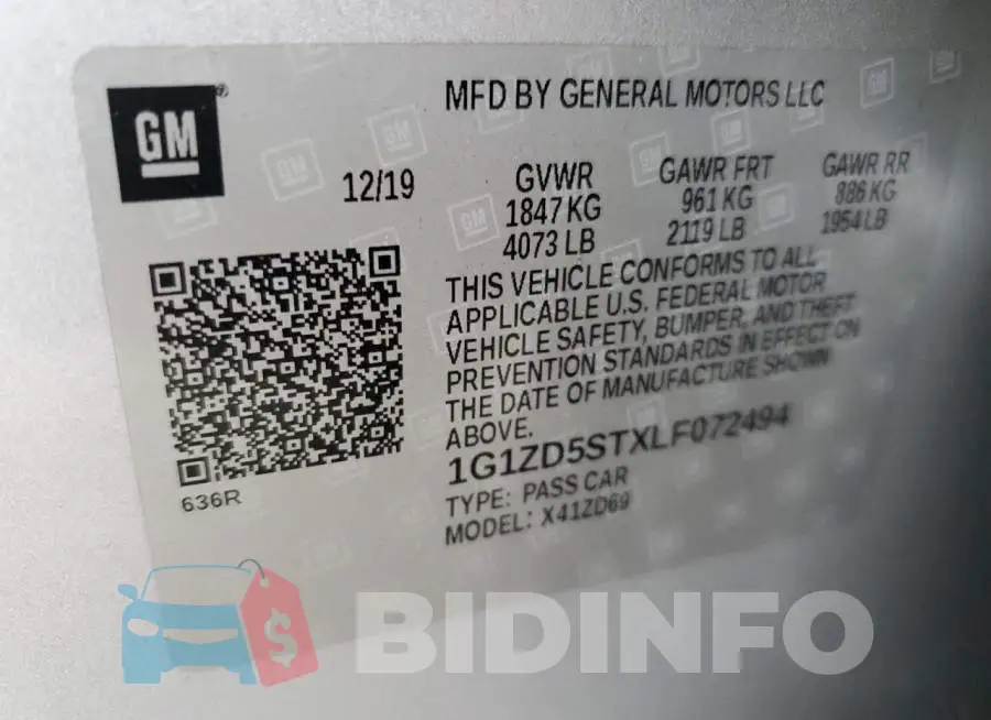 1G1ZD5STXLF072494 Photo# 12