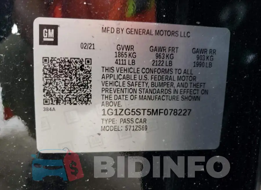 1G1ZG5ST5MF078227 Photo# 12