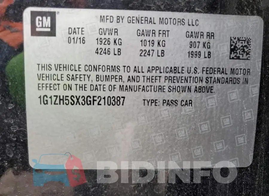 1G1ZH5SX3GF210387 Photo# 12
