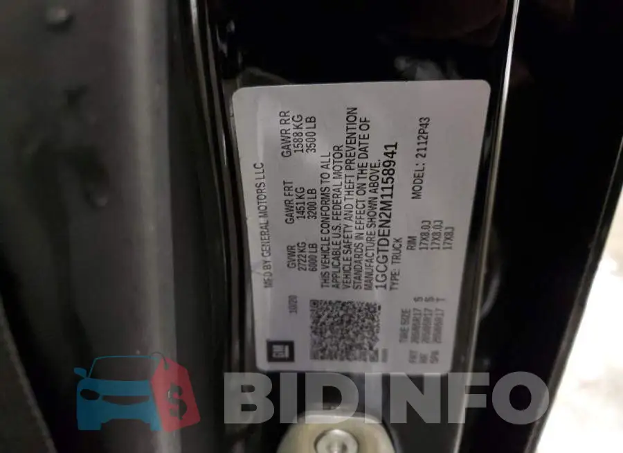 1GCGTDEN2M1158941 Photo# 12