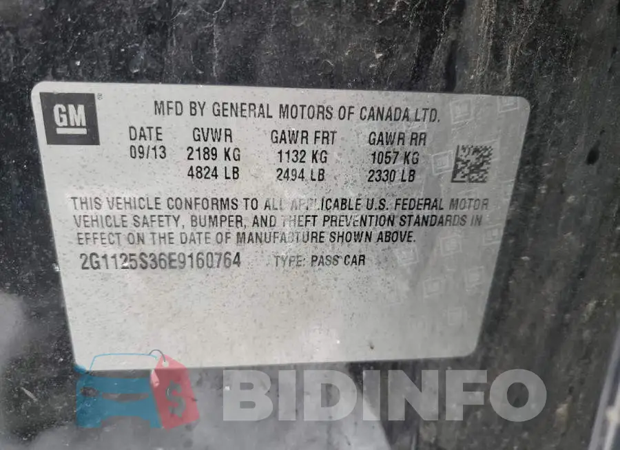 2G1125S36E9160764 Photo# 12
